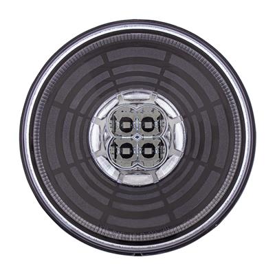 13 LED 4" Round Abyss Light (Stop, Turn & Tail) - Red LED/Clear Lens