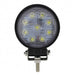 9 HIGH POWER LED ROUND WORK LIGHT - SPOT. Image of light turned off. Sold by Legend Truck Parts located in Dallas-Fort Worth with shipping nationwide.