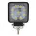 9 HIGH POWER LED SQUARE WORK LIGHT - FLOOD image of light turned off  sold by Legend Truck Parts located in Dallas-Fort Worth with shipping nationwide