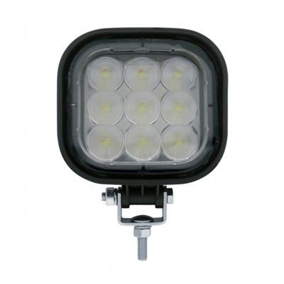 9 HIGH POWER LED SQUARE WORK LIGHT - FLOOD LIGHT image not powered on  sold by Legend Truck Parts located in Dallas-Fort Worth with shipping nationwide