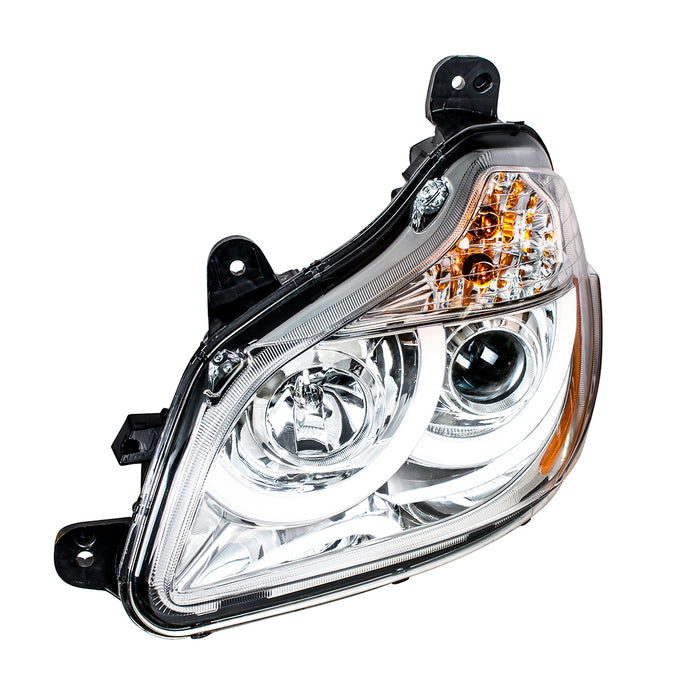 Chrome Projection Headlight With LED Position Light For 2013-2021 Kenworth T680 (34154)