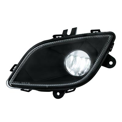 Black Single LED Fog Light For 2018-2023 Freightliner Cascadia - Driver - Competition Series (32902)