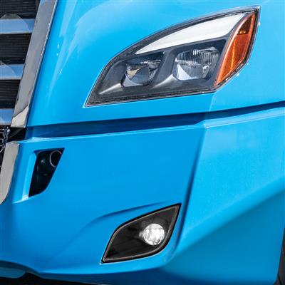 Black Single LED Fog Light For 2018-2023 Freightliner Cascadia - Driver - Competition Series (32902)