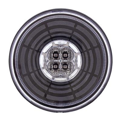 13 LED 4" Round Abyss Light (Stop, Turn & Tail) - Red LED/Clear Lens