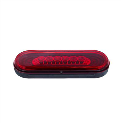 22 LED 6" Oval Abyss Light (Stop, Turn & Tail) - Red LED/Red Lens