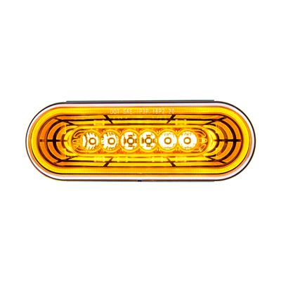 22 LED 6" Oval Abyss Light (Turn Signal) - Amber LED/Amber Lens