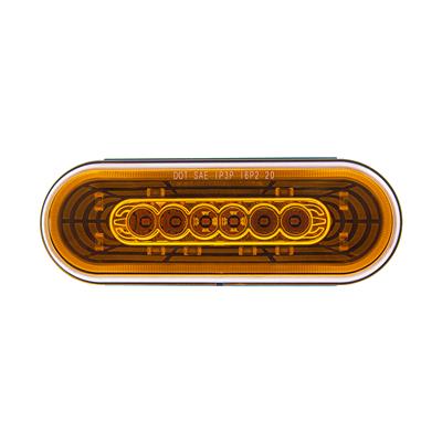 22 LED 6" Oval Abyss Light (Turn Signal) - Amber LED/Amber Lens