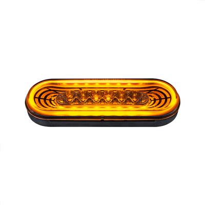 22 LED 6" Oval Abyss Light (Turn Signal) - Amber LED/Clear Lens