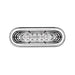 22 LED 6" OVAL ABYSS LIGHT (BACK-UP) - WHITE LED/CLEAR LENS. Image with light powered on. Sold by Legend Truck Parts located in Dallas-Fort Worth with shipping nationwide. 