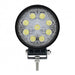 9 HIGH POWER LED 4-1/2" ROUND "COMPETITION SERIES" WORK LIGHT - SPOT. View of the light from the front. Sold by Legend Truck Parts located in Dallas-Fort Worth with shipping nationwide. 