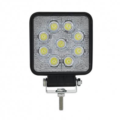 9 HIGH POWER LED 4-1/4" SQUARE "COMPETITION SERIES" WORK LIGHT - FLOOD. Image viewed from the front. Sold by Legend Truck Parts located in Dallas-Fort Worth with shipping nationwide. 
