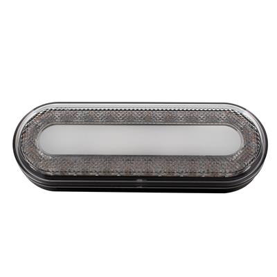 24 LED 6" Oval Mirage Light (Turn Signal) - Amber LED/Clear Lens