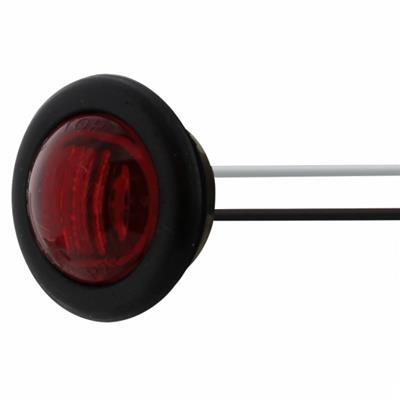 Single SMD LED Mini Light (Clearance/Marker) With Rubber Grommet - Red LED/Red Lens