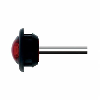 Single SMD LED Mini Light (Clearance/Marker) With Rubber Grommet - Red LED/Red Lens