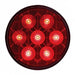 Upgrade your truck's lighting with Legend Truck and Equipment 7 LED 4" Round Competition Series Light (Stop, Turn & Tail) in Red LED/Red Lens.