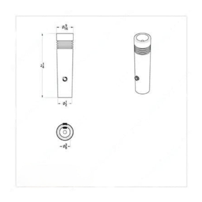 2-1/4" Long Aluminum Toggle Switch Extension With Crystal For Kenworth - Red Crystal