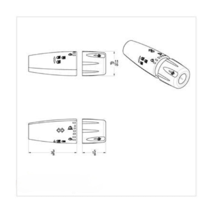 Chrome Plastic Turn Signal Lever Cover For 2006-2019 Peterbilt & Kenworth