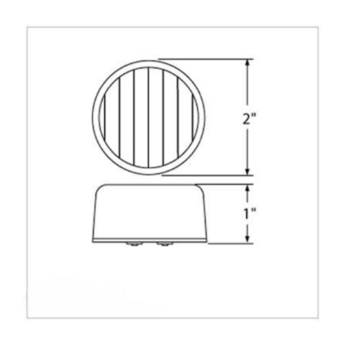 9 LED 2" Round Light (Clearance/Marker) - Amber LED/Amber Lens