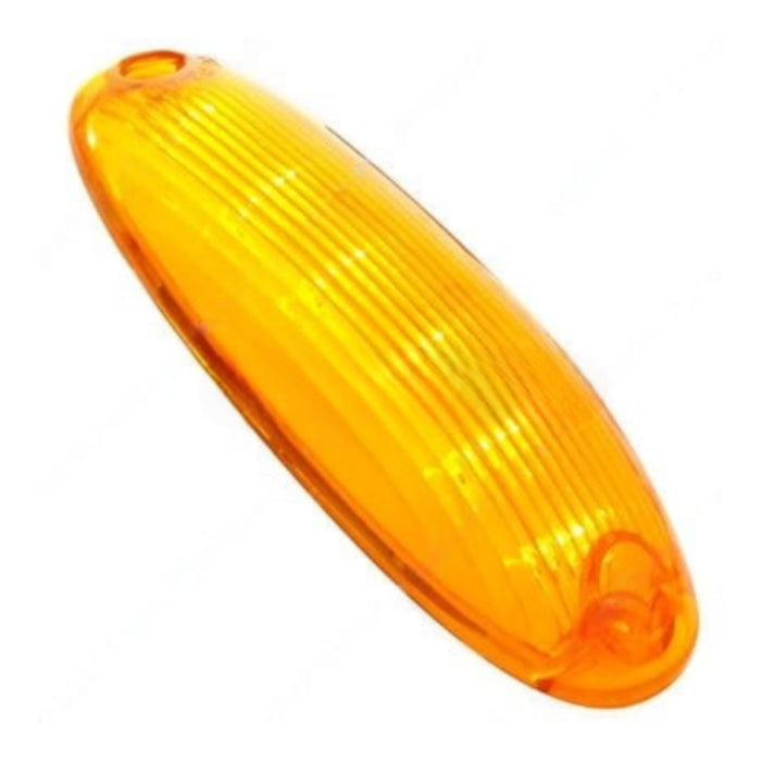 Closeup view of a single Amber LED cab light sold by Legend Truck Parts.